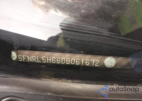 2013 Honda Odyssey Ex-L z USA, uszkodzony, nr VIN 5FNRL5H66DB061672